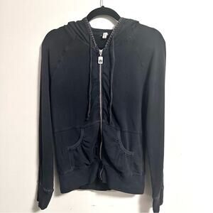 Pink Lotus Black Hoodie